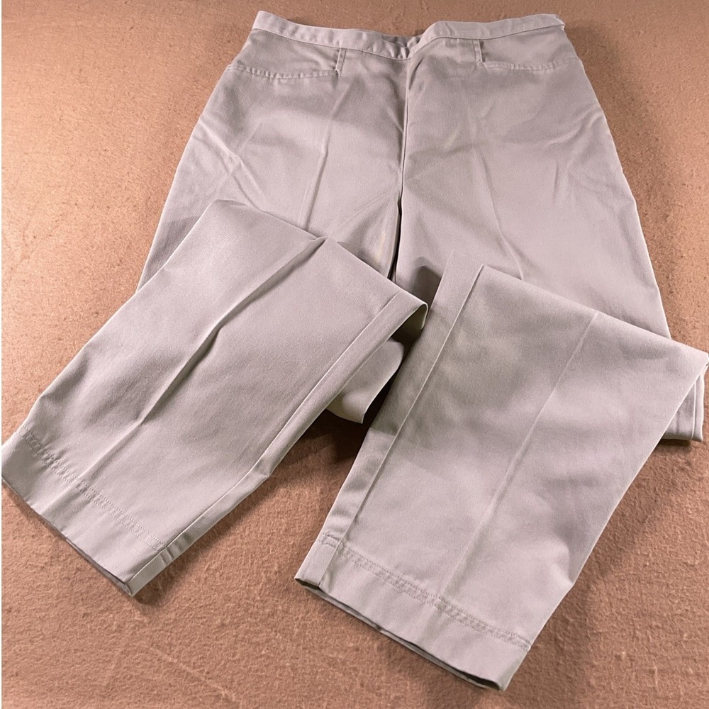 Talbots Petites Khaki Chino Pants Women 8P Tan Cotton Wrinkle Resistant Straight